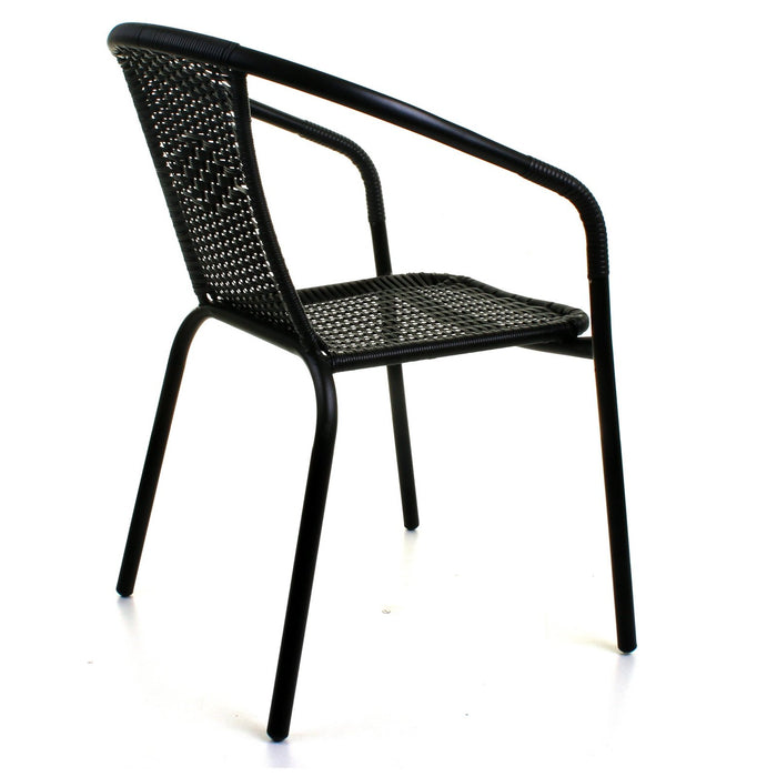 Black Wicker Bistro Chair