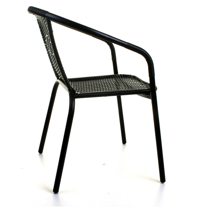 Black Wicker Bistro Chair
