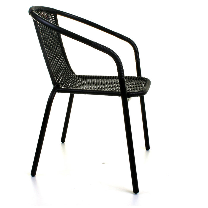 Black Wicker Bistro Chair