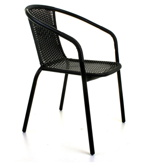 Black Wicker Bistro Chair
