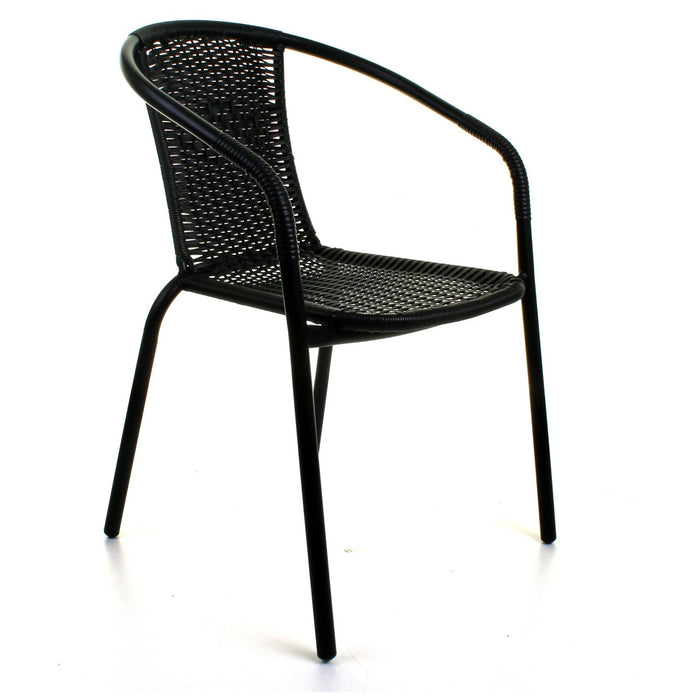 Black Wicker Bistro Chair