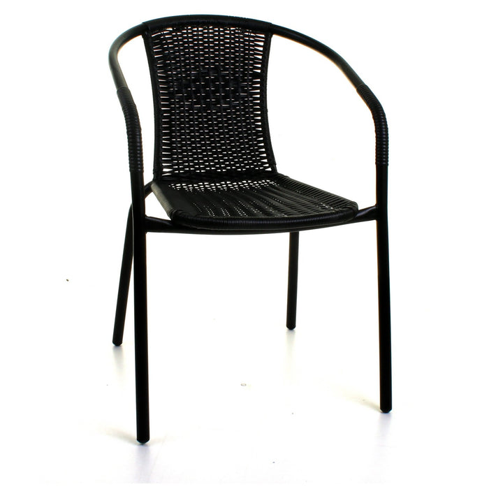 Black Wicker Bistro Chair