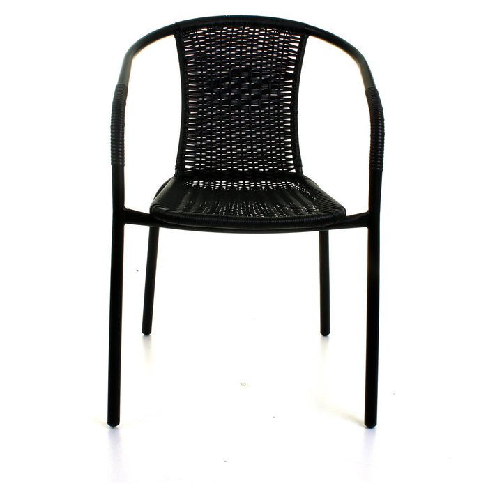 Black Wicker Bistro Chair