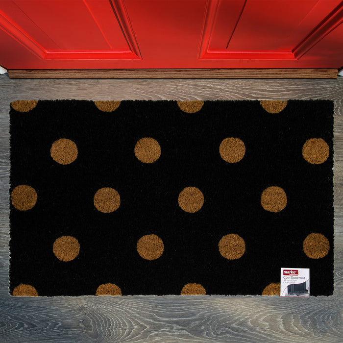 Coir Doormat - Circles Design
