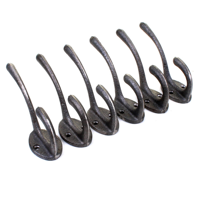 6PK Cast Coat Hooks