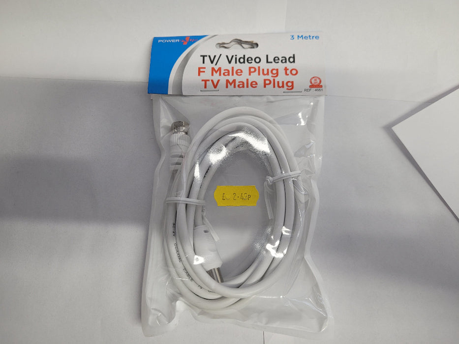 F Male plug to TV Male