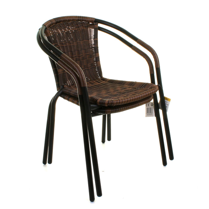 3PC Chocolate Wicker Bistro Set