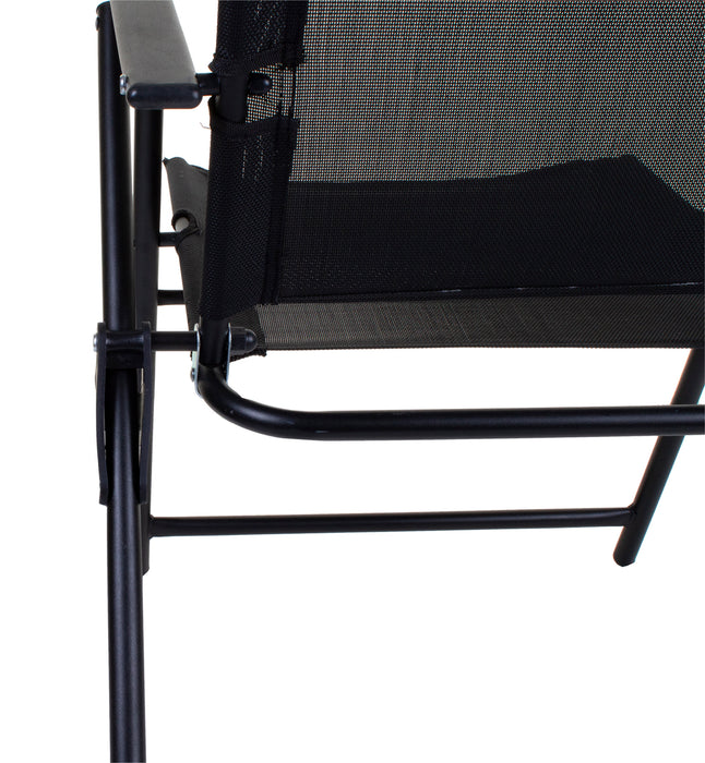 Black Three Position Folding Textoline Chair