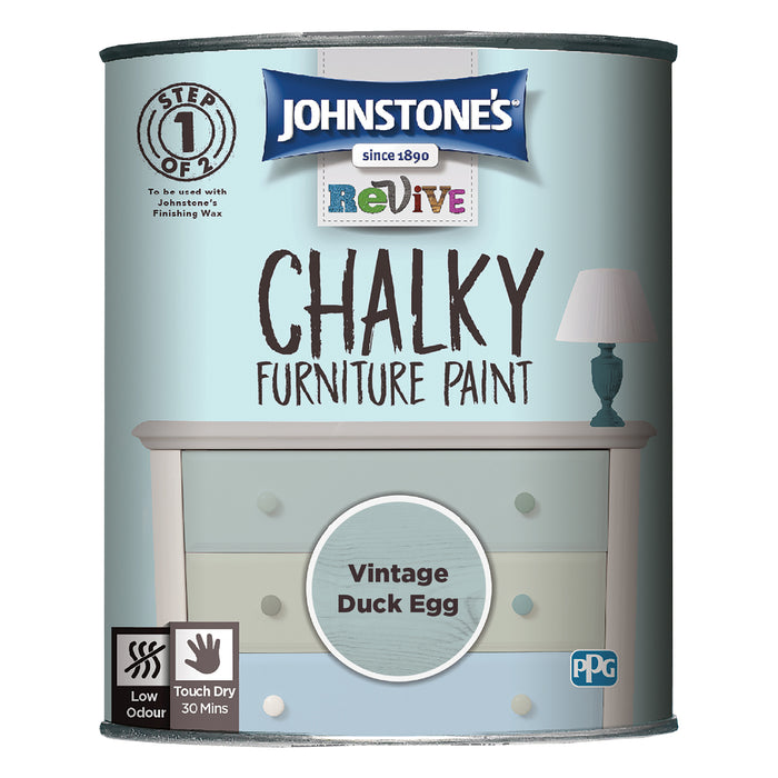 Johnstone's Chalky Furniture Vintage Duck Egg 750ml
