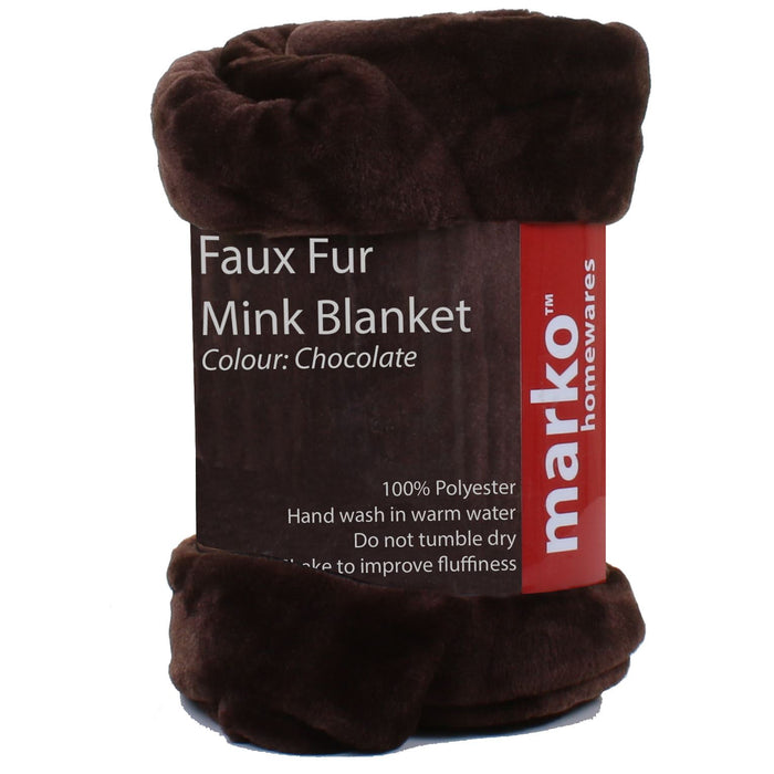 Faux Fur Mink Blankets - 150cm x 200cm