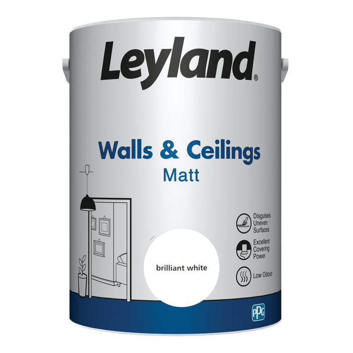 Leyland Walls & Ceilings  Matt Brilliant White 5L