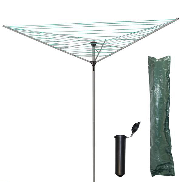 34M 3 Arm Rotary Airer with Cover