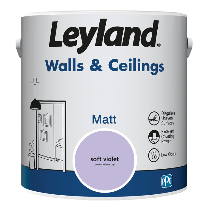 Leyland  Walls & Ceilings Matt Soft Violet 2.5L