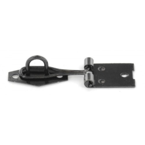 Wire Hasp & Staple Black 3"