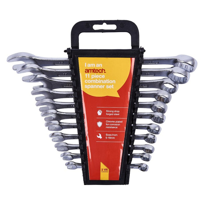 Combination Spanner Set with Rack 11pc