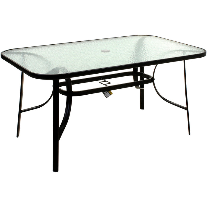 Large Rectangular Glass Table