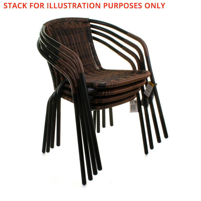 Chocolate Wicker Bistro Chair