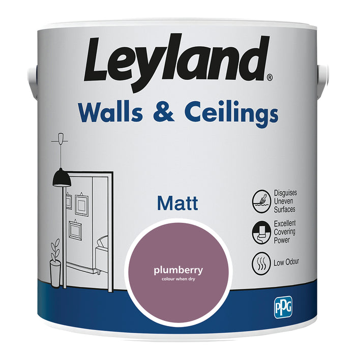 Leyland  Walls & Ceilings Matt Plum Berry 2.5L