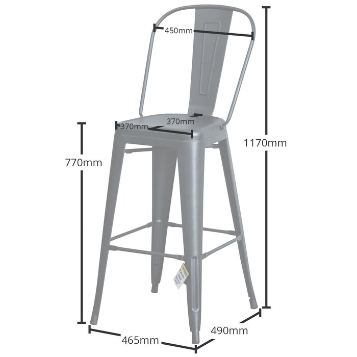 Pascale Bar Stool - Onyx Matt Black