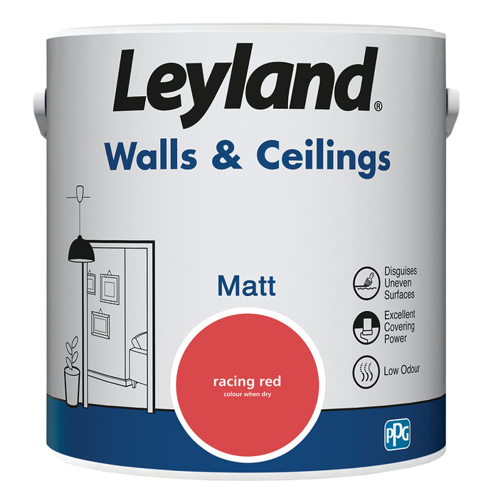 Leyland  Walls & Ceilings Matt Racing Red 2.5L