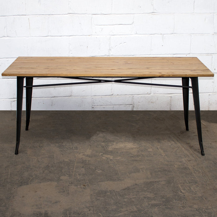 Tolix Style Taranto Table - Onyx Matt Black
