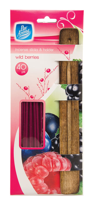 Incense Sticks and Holder Wild Berries 40pk