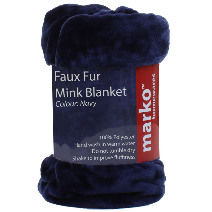 Faux Fur Mink Blankets - 125cm x 150cm