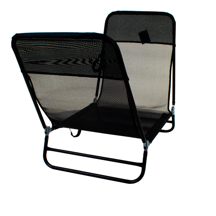 Black Go Flat Sun Lounger