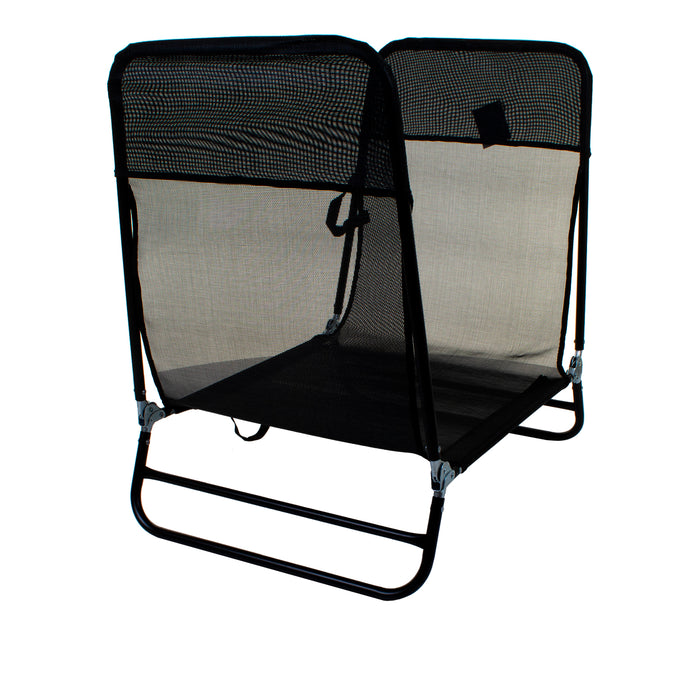 Black Go Flat Sun Lounger
