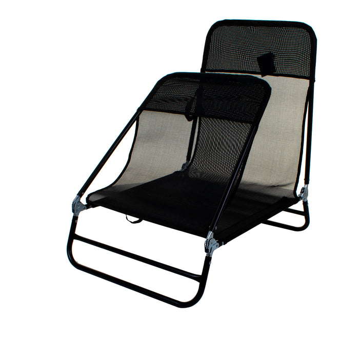 Black Go Flat Sun Lounger