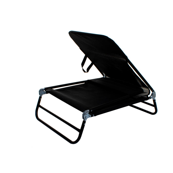 Black Go Flat Sun Lounger