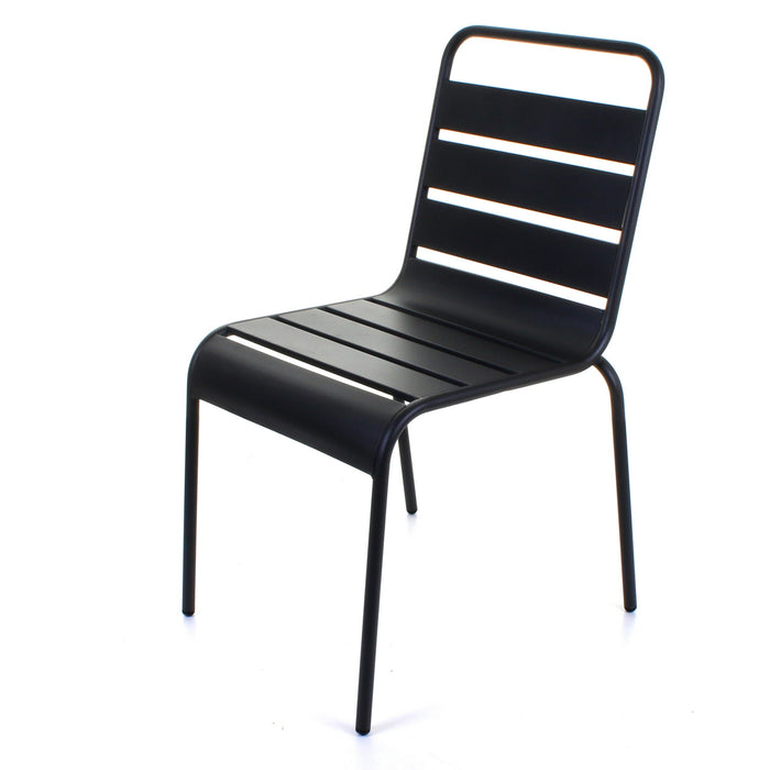 Slatted Bistro Chair - Sand Grey
