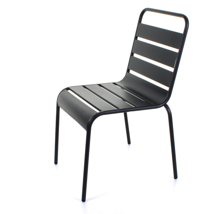 Slatted Bistro Chair - Sand Grey