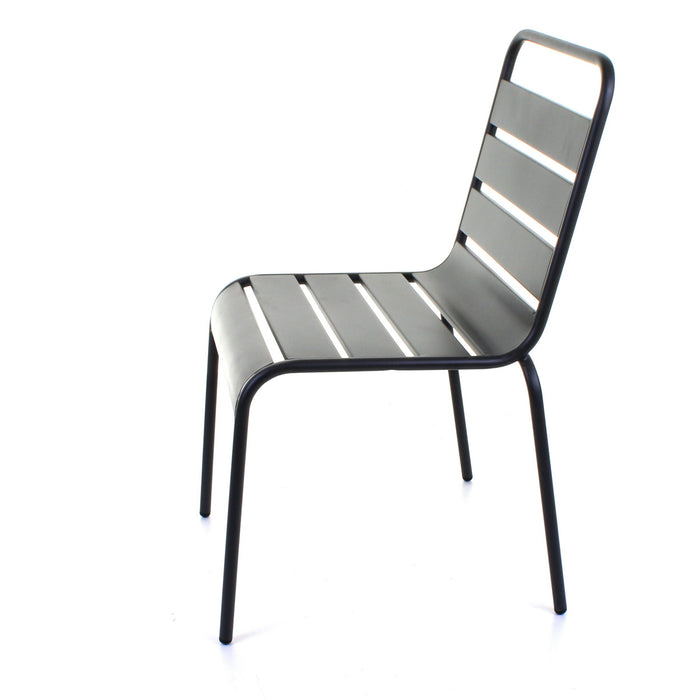 Slatted Bistro Chair - Sand Grey