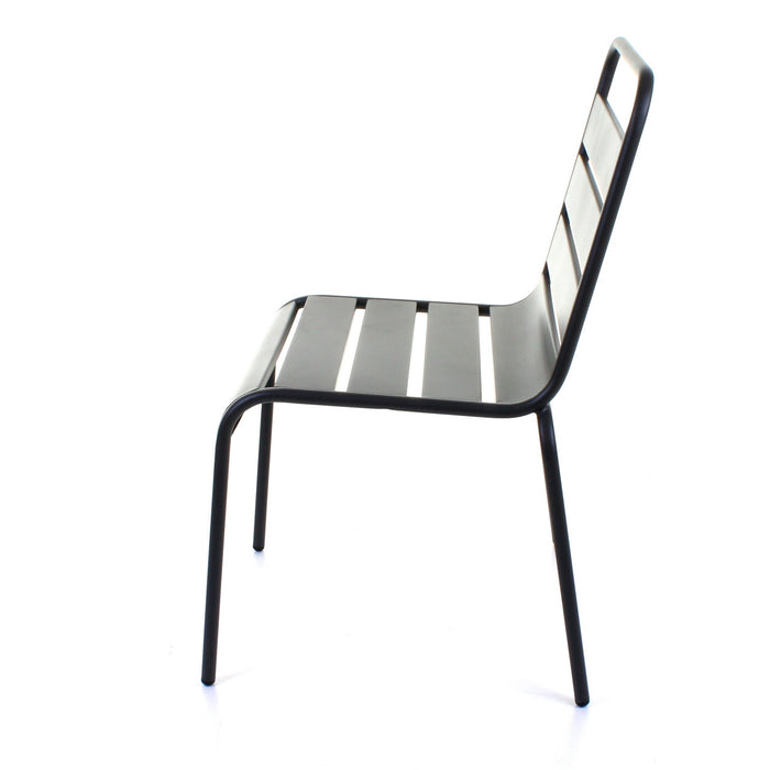 Slatted Bistro Chair - Sand Grey