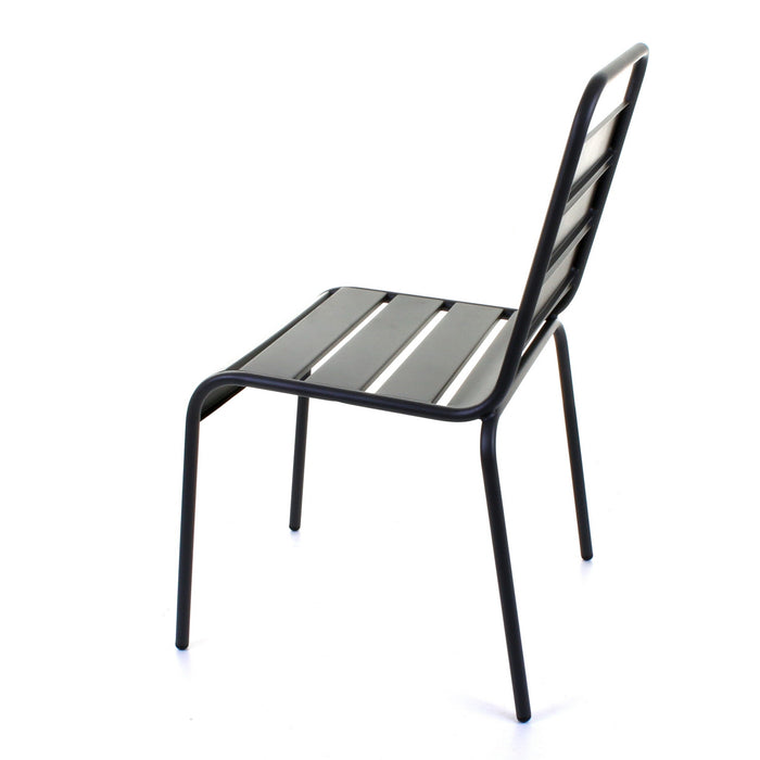 Slatted Bistro Chair - Sand Grey