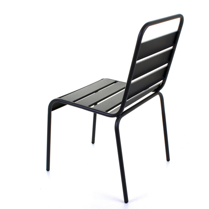 Slatted Bistro Chair - Sand Grey