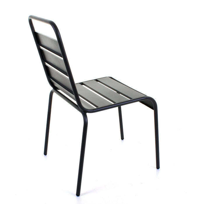 Slatted Bistro Chair - Sand Grey