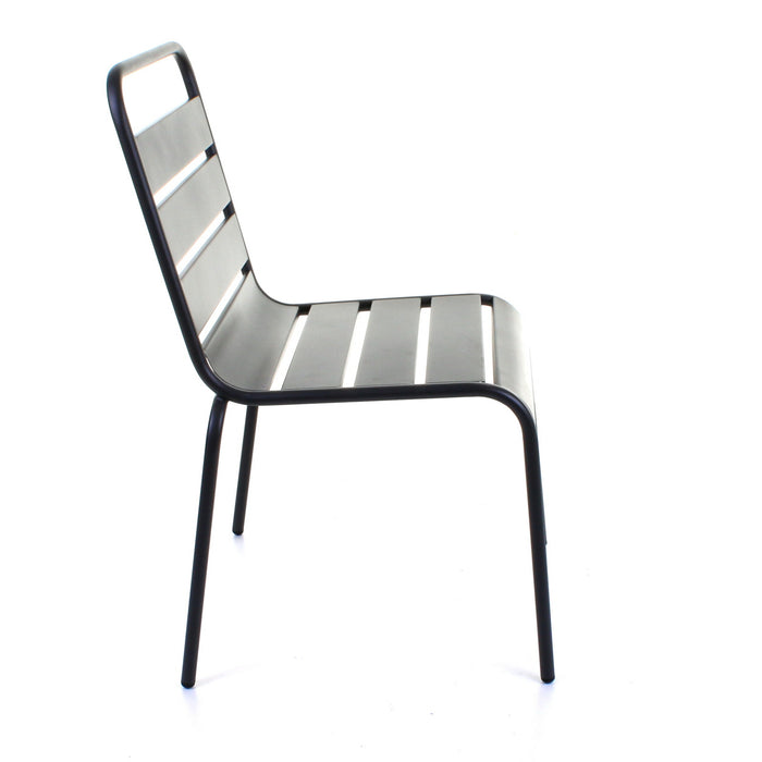Slatted Bistro Chair - Sand Grey