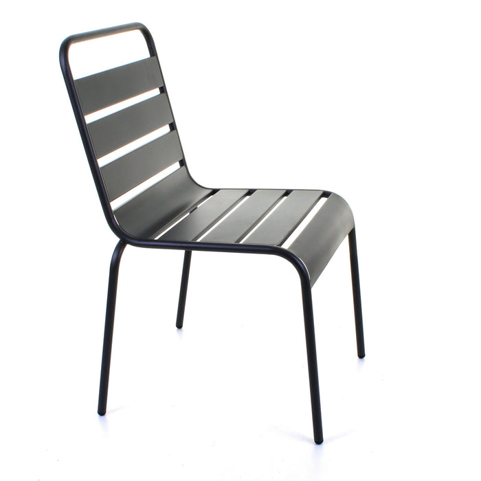 Slatted Bistro Chair - Sand Grey