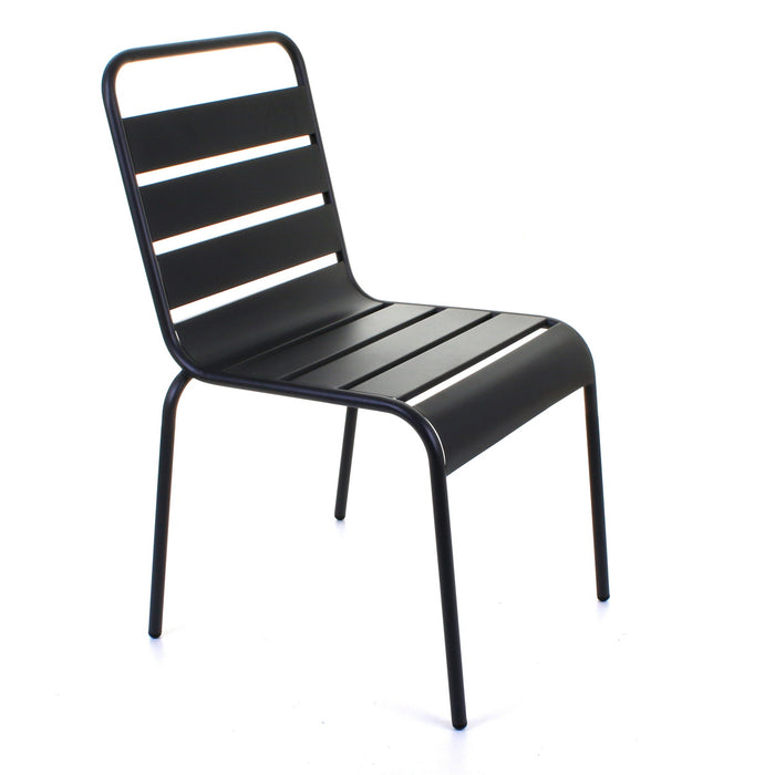 Slatted Bistro Chair - Sand Grey