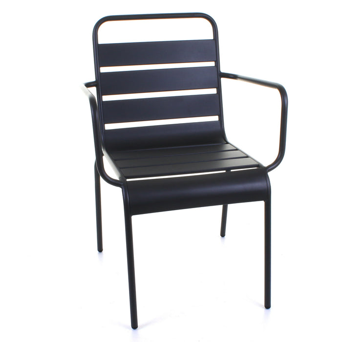Slatted Bistro Armchair Sand Grey