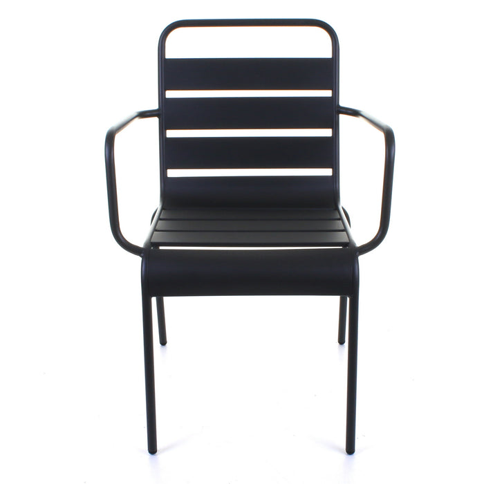 Slatted Bistro Armchair Sand Grey