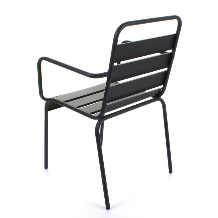Slatted Bistro Armchair Sand Grey