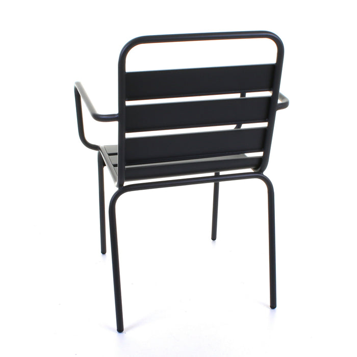 Slatted Bistro Armchair Sand Grey