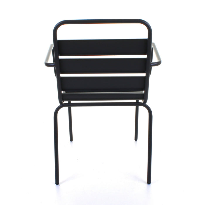 Slatted Bistro Armchair Sand Grey