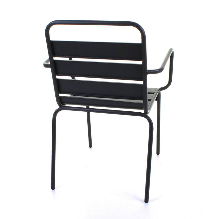 Slatted Bistro Armchair Sand Grey