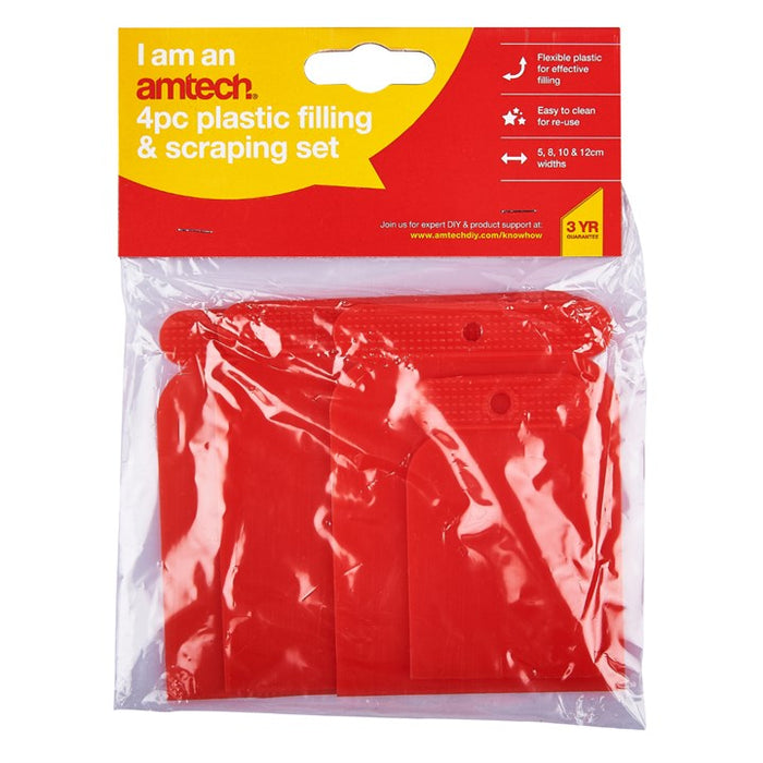 Plastic Scraper 4pc