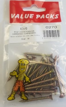 Chipboard Screws 4.0 X 40