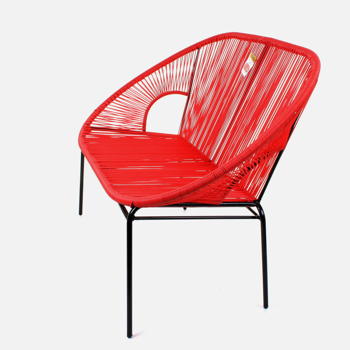 Rattan Bench - Red